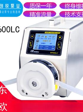 创锐泵业WT600LC大流量蠕动泵304不锈钢外壳生物制剂蠕动泵