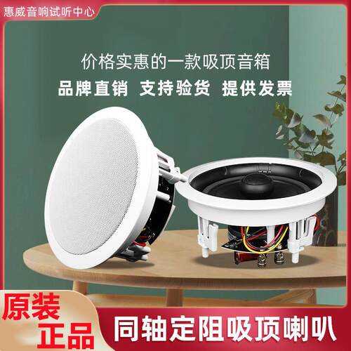 SWAN/惠威VX6-C定阻同轴吸顶喇叭环绕立体声背景音乐吊顶音箱套装