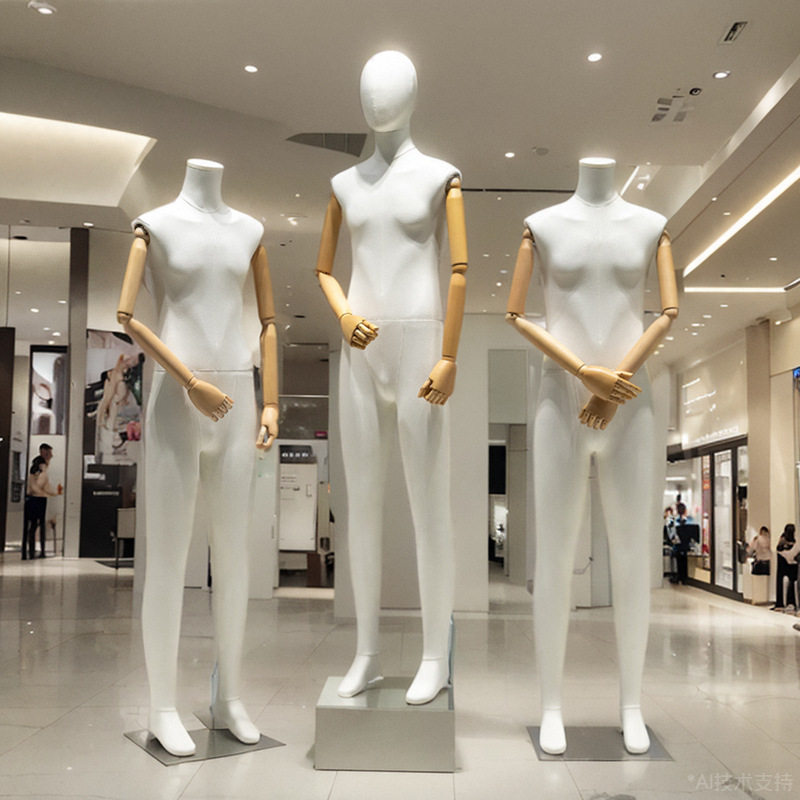 高档竹节麻男模特全身人偶人台道具服装店假人体男装模特展示架子