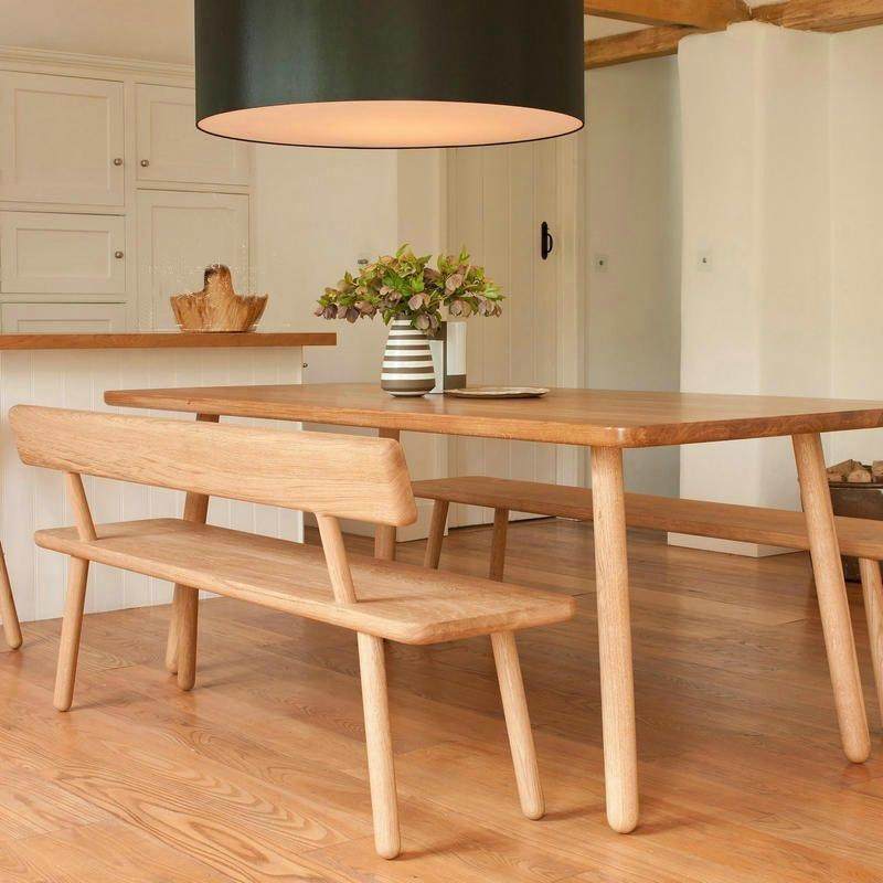 纯实木长椅带靠背家用客厅长凳原木长板凳靠背椅餐桌长凳子白蜡木