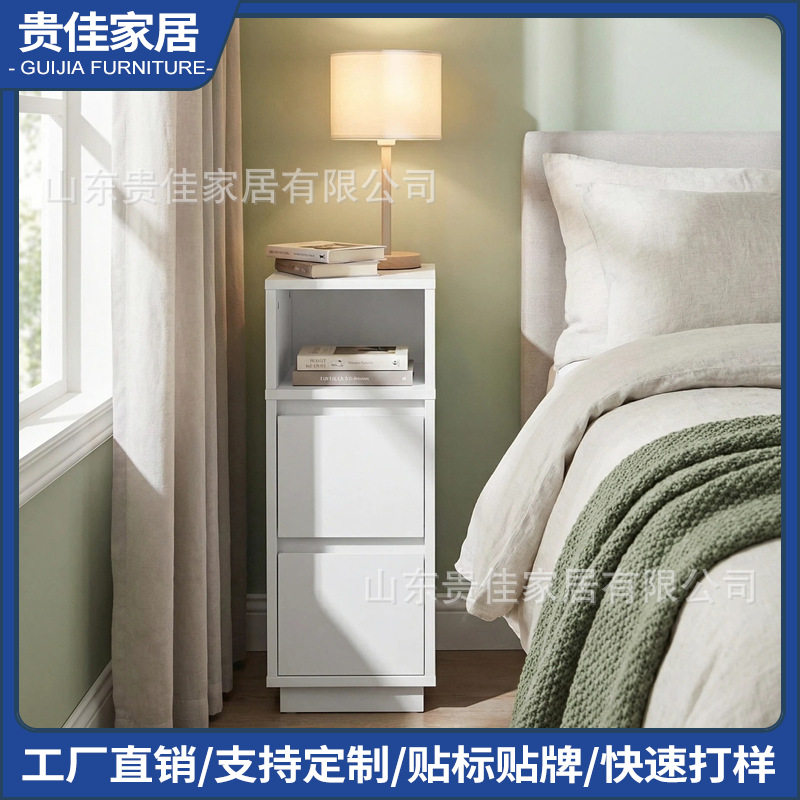 置物架自由组合矮柜家用现代小型奶油风床头柜简易落地收纳储物柜