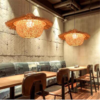 全南县创意藤艺东南亚风格民宿吊灯日式茶室榻榻米竹编竹艺吊灯