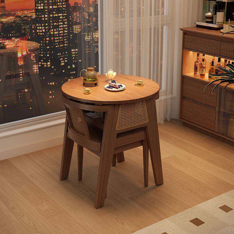 实木阳台茶桌椅组合休闲喝茶三件套创意小型一桌二椅网红圆桌茶几