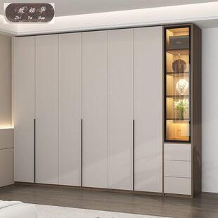 现代简约欧松板柜子八门大衣橱新款2025爆款ENF实木衣柜家用卧室