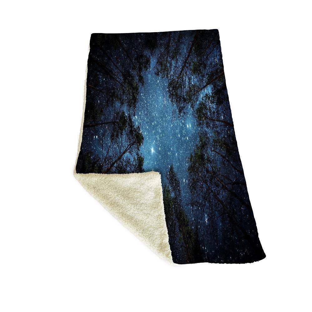 密林星空加厚双层毛毯盖毯懒人毯长方形裹毯家居毯办公室午睡毯,农用物资,其他肥料,淘宝优惠券,粉丝福利购,淘宝优惠卷