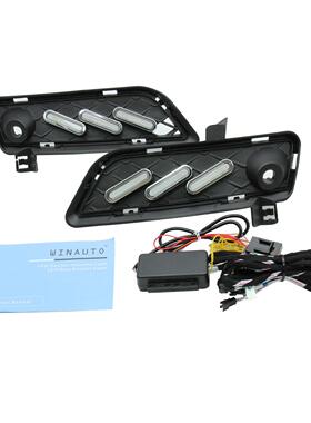 适用于09-13年宝马X3F25带流光黄蓝三色日间行车灯专车专用