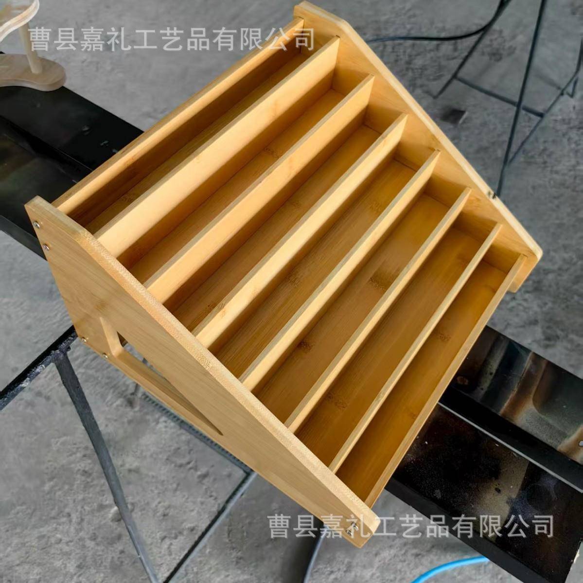 木质阶梯式儿童绘画书籍收纳架实木贴纸手账本多功能置物架