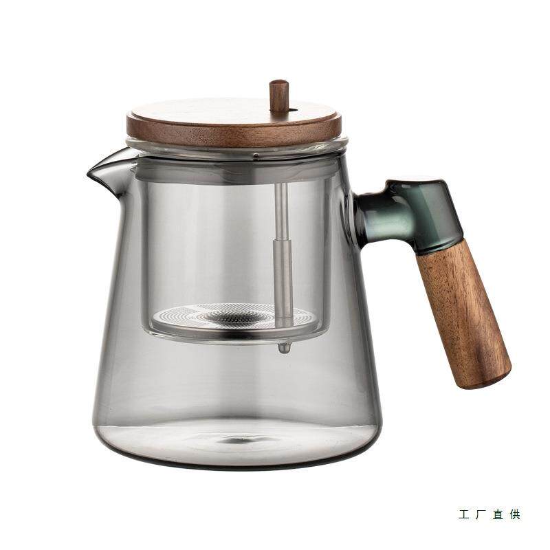 玻璃茶壶泡茶器家用茶水分离式一键按压茶具玻璃内胆飘逸杯泡茶壶