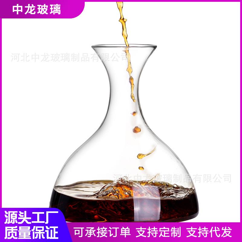 热销热销实用性玻璃醒酒器山形酒具酒瓶醒酒用具高硼硅玻璃瓶酒杯