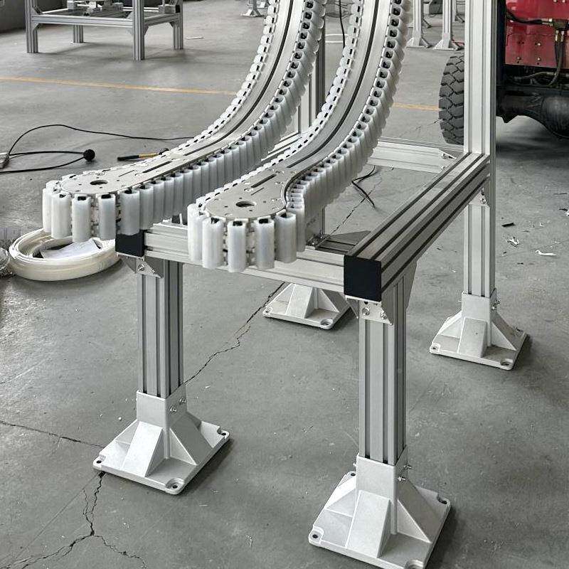 夹输送瓶夹持输机自动送化流水线高空输送FH-1夹箱转弯输送柔性链