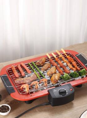 电烧烤炉家用电烤无一烟室机内烧烤架电烤盘烤32519烤肉炉子体锅