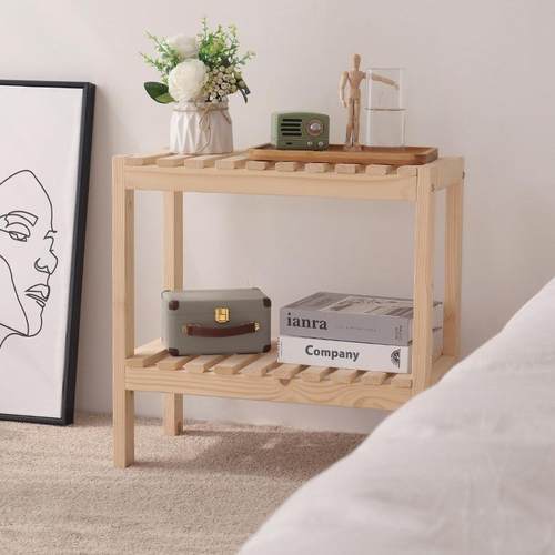 排骨架实木n收纳架民宿64582风飘s窗落地置物架北i欧风卧室改造床