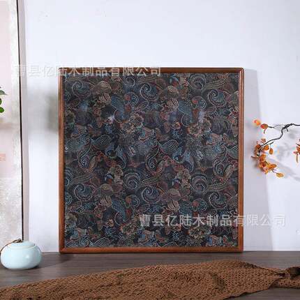新中式布相款框实木高级感家棉yl1231居装式饰摆件画框壁挂新中式