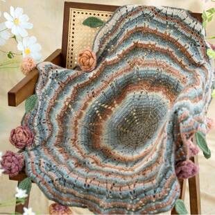 玫瑰花束毯子兰花铃ABQ手束工编织dy材料包雪妃尔5i股牛奶棉毛线