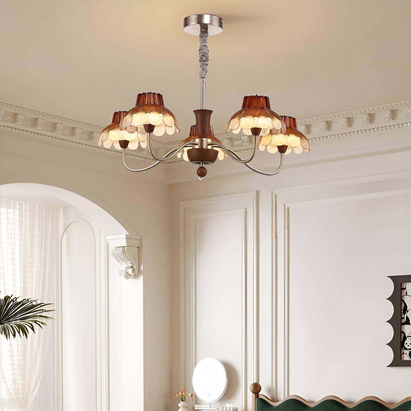 中古风法花朵玻璃吊灯429美式轻厅奢客灯式温馨灯卧室餐厅酒店民,家装灯饰光源,智能吊灯,淘宝优惠券,粉丝福利购,淘宝优惠卷