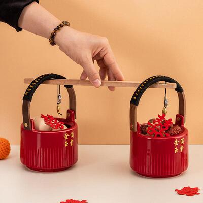 子孙桶婚婚庆用品大全出嫁喜用事厂家直供摆件结家陪嫁女方娘红色