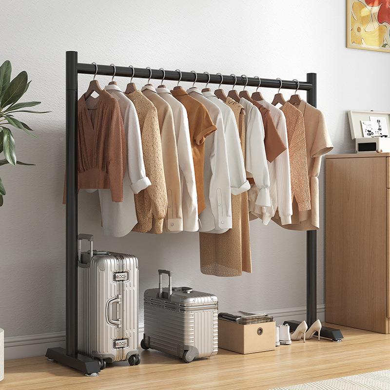 架踢脚线晾衣架家落地式用1简易衣帽架式阳立台收纳室内单杆衣架