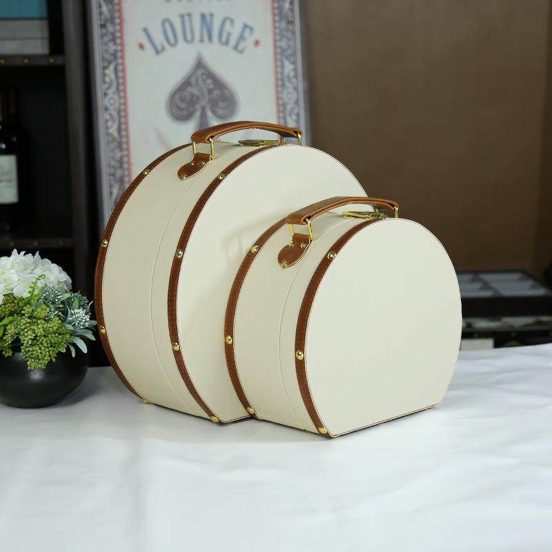 板米色YA071-1半圆收手提箱帽间衣样间纳盒样板房摆件软装家居储
