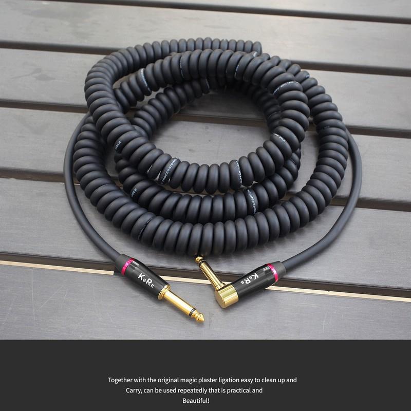 KGRYQAB电吉他音箱降噪线话屏线拉伸电吉他连接线弹器簧线乐蔽线