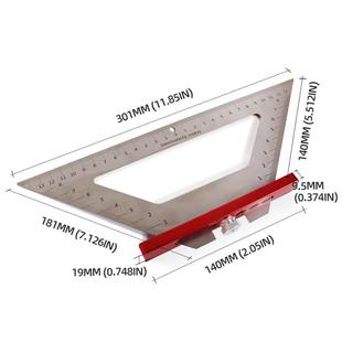 A140MM不锈型钢木工画线线三角尺A 140MM多功器能划线过神角度尺