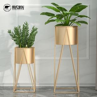 北欧铁艺阳花架子置物架台F0011室内客厅多层轻奢吊兰萝花盆落架