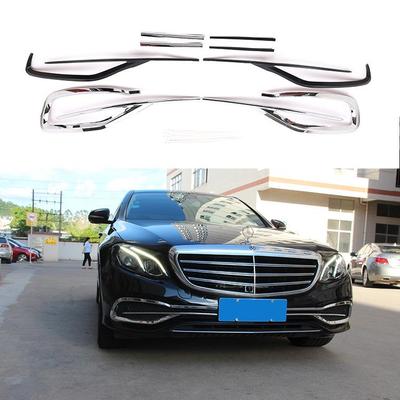 深圳车涯适用于16-20款奔驰E级前脸前下杠改装饰条立标版