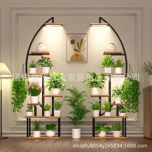 多层花架落地式绿萝室内装饰置物架客厅铁艺阳台盆景花盆架子