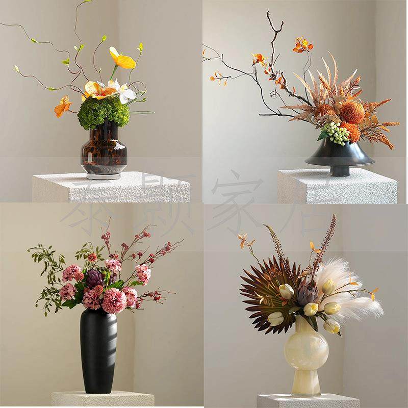 简约现代纹路琉璃花瓶桌面仿真花艺组合民宿客厅玄关室内装饰摆件,纺织面料/辅料/配套,纺织机械配件,淘宝优惠券,粉丝福利购,淘宝优惠卷