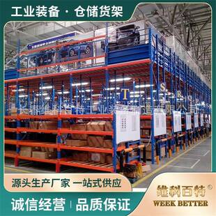 维科百特仓储阁楼货架仓库物流堆放架横梁式铁架多层可调节