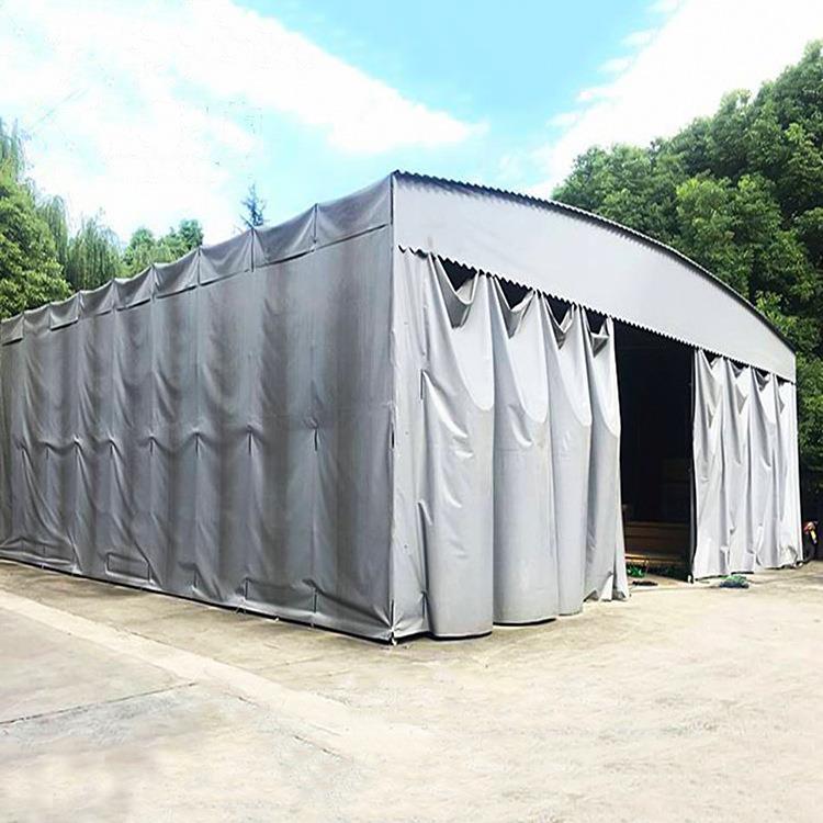 户外防雨物流移动仓库棚建筑工地推拉遮阳雨棚蒸汽养护篷
