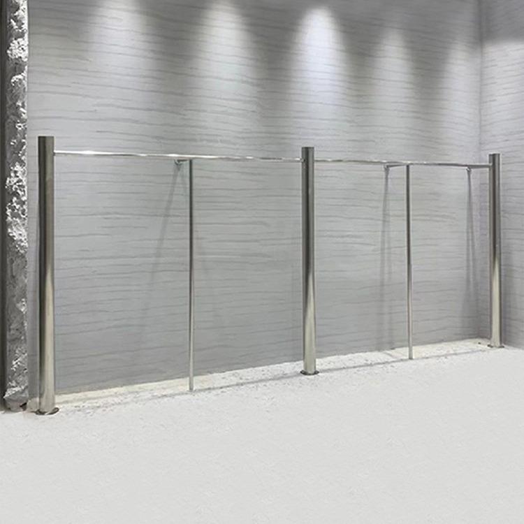 服装店展示架上墙落地式陈列架不锈钢侧挂衣架极简女装专用货架子