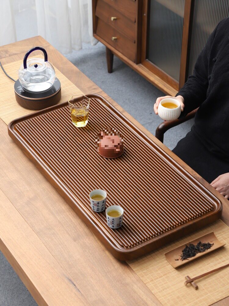 整块茶盘实木电木款干泡茶台办公室茶台家用竹制排水简易茶z^