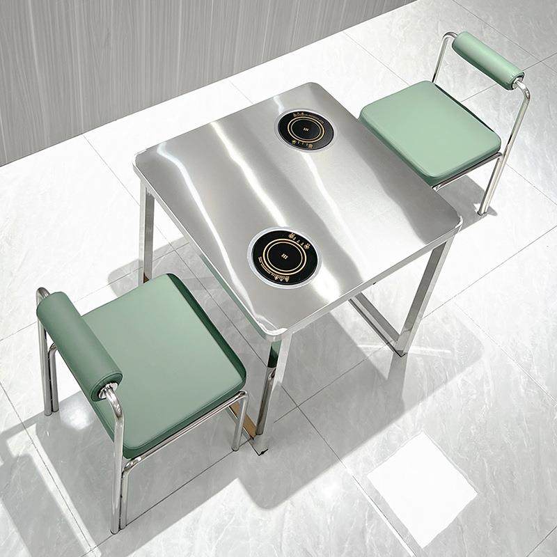 工业风韩式不锈钢双炉自助火锅桌餐椅单人单炉麻辣烫串串锅方脚桌,纺织面料/辅料/配套,纺织机械配件,淘宝优惠券,粉丝福利购,淘宝优惠卷