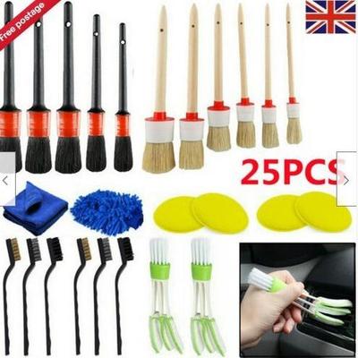 热卖25pcs汽车细节刷电钻刷清洁工具套装汽车缝隙美容刷