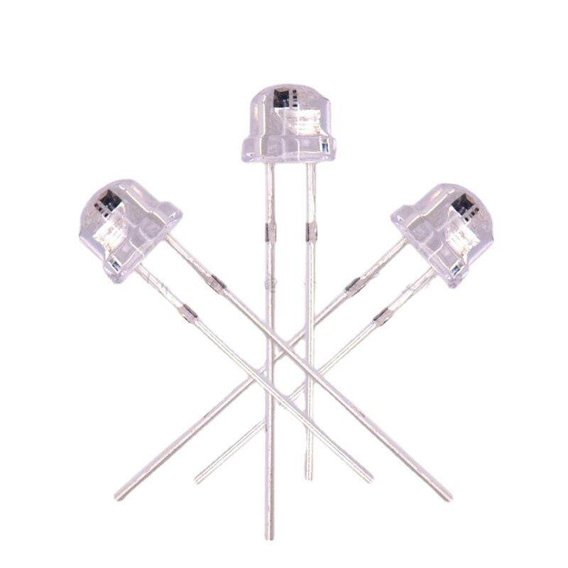 f5七彩快闪led草帽灯珠RGB高亮透明短脚装饰灯5mm全彩自动闪烁