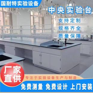 销售实验室全钢中央实验台实验桌钢木中央试验台实验室中央台