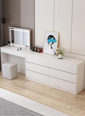 OQ5M智能语音升降隐藏镜梳妆台斗柜一体卧室电视柜化妆桌组合