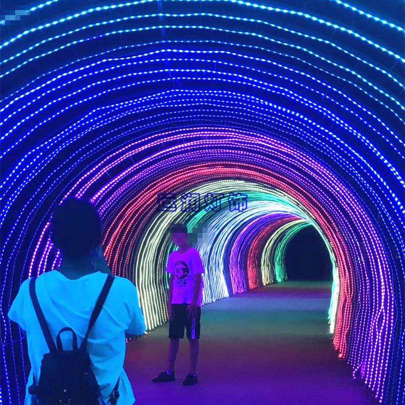 LED造型灯时空拱门灯光节编程时光隧道装饰灯商场开业庆典LED户外