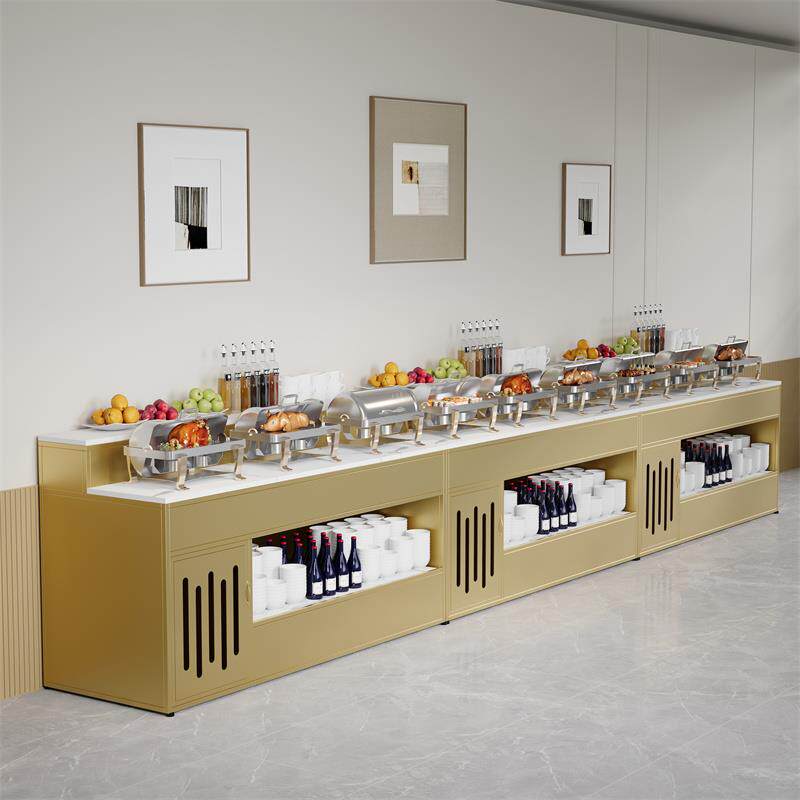 酒店餐厅备餐柜食堂菜品摆放台展示台火锅烤肉店调料台自助小料台