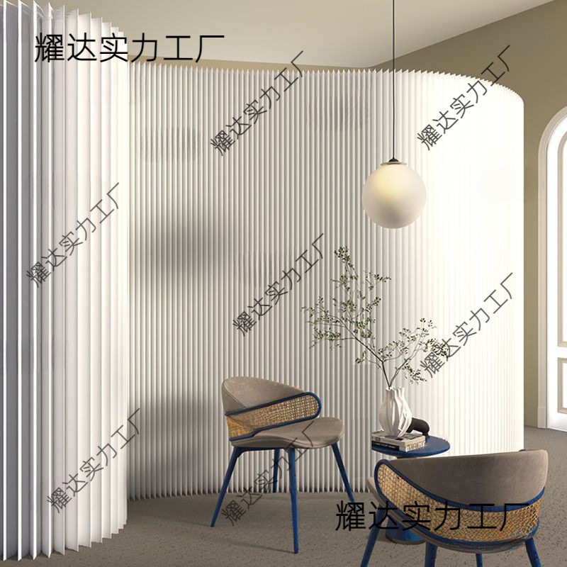 一墙纸隔白色纸墙屏风办公室分隔板可折叠屏风挡板直播间背景道具