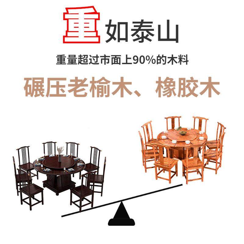 型新中式实Q001木圆桌餐现桌椅组形合代简约家用小户吃饭桌圆酒店,商业/办公家具,餐桌椅系列,淘宝优惠券,粉丝福利购,淘宝优惠卷