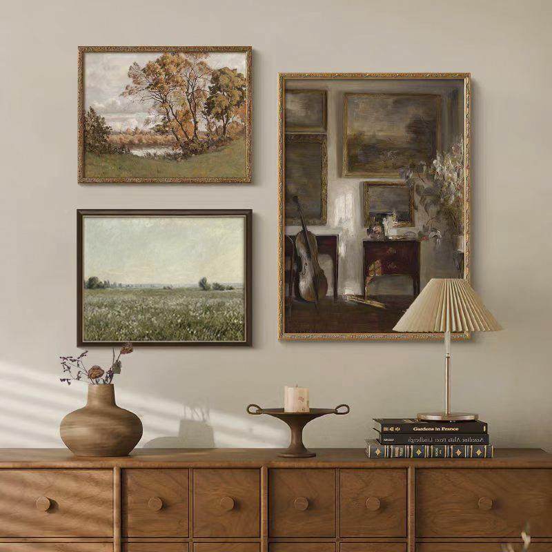 高级感关法式复客厅装饰画中厅古风美式古典餐HY-604玄柜艺术挂古,家居饰品,现代装饰画,淘宝优惠券,粉丝福利购,淘宝优惠卷