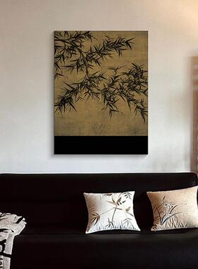 《墨》YZ202312中风客竹厅装饰画新中水式禅古意客厅挂画墨竹子艺