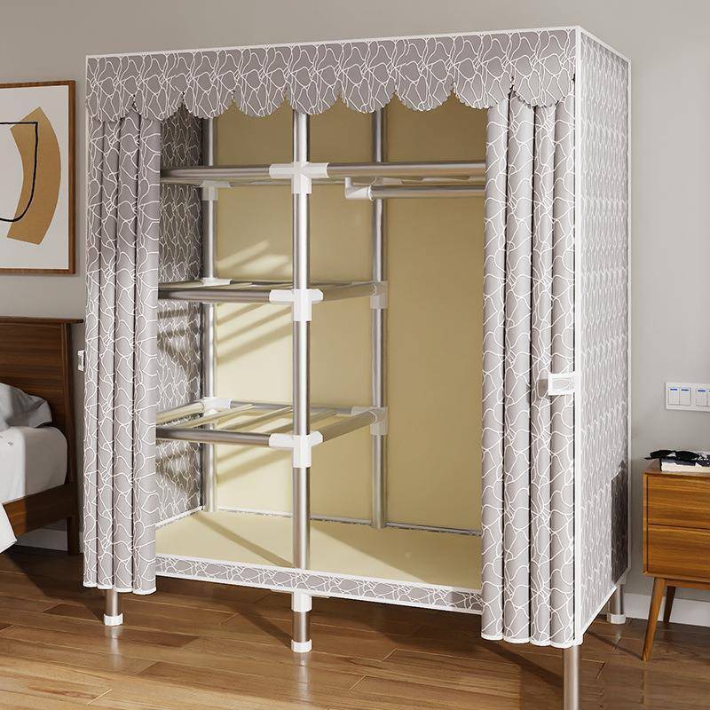 简易975衣柜家用卧室型布衣柜出租房屋结实用耐经济柜型衣小子橱