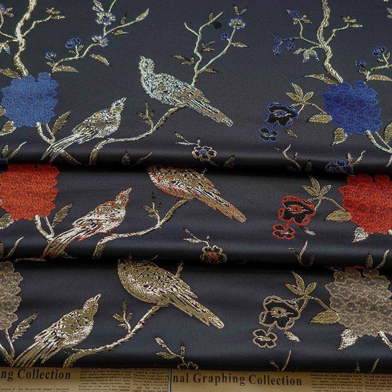 中TH3554-2国风缎面d金马丝花鸟提旗袍花布多色唐装iy礼服色织中,居家布艺,海绵垫/布料/面料/手工diy,淘宝优惠券,粉丝福利购,淘宝优惠卷