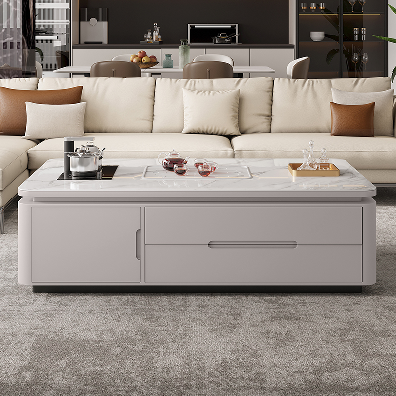 实木茶几客厅家用泡o茶一体茶台茶具套组全自动烧水壶岩板功夫茶