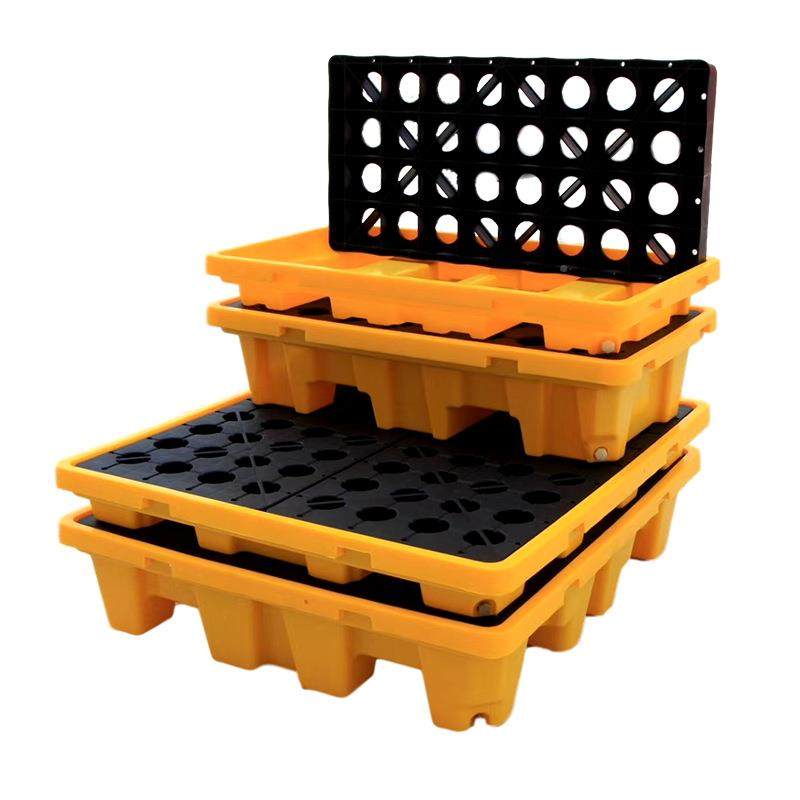 防渗漏塑料漏托盘油桶危架废液体漏托盘仓盛库货塑料垫ANS板防渗