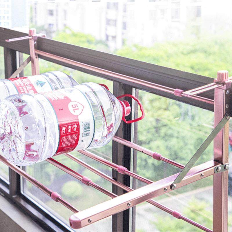 窗外多能鞋晾晒衣架阳台功折叠晾架宿舍家挂鞋架用晒神器衣伸缩晾