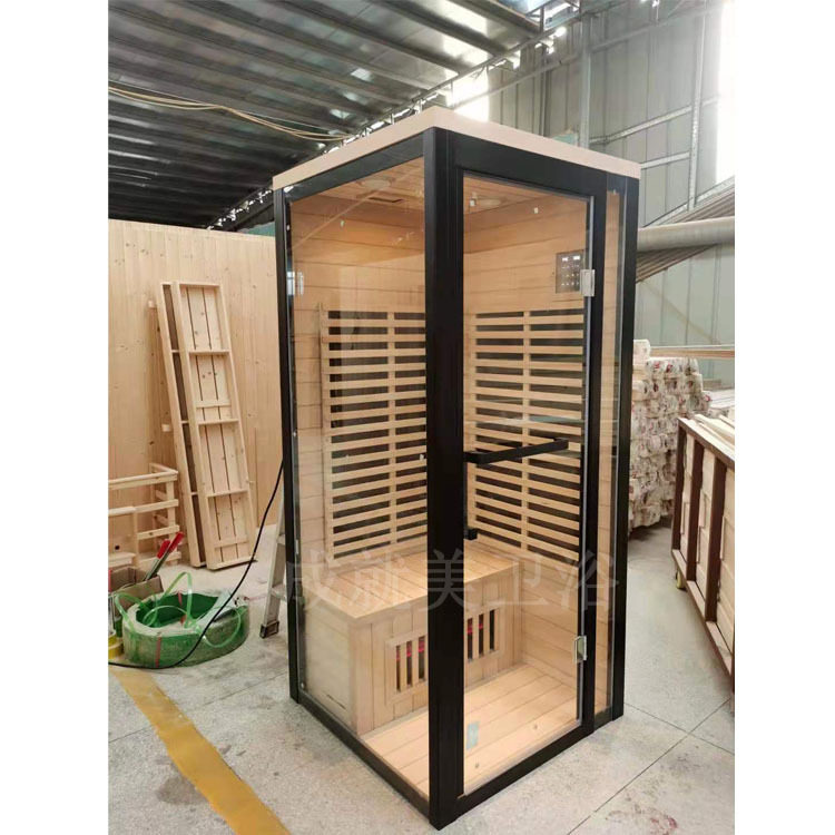 单人桑拿汗蒸房家用远红外石墨烯光波房干蒸房理疗器频谱房sauna