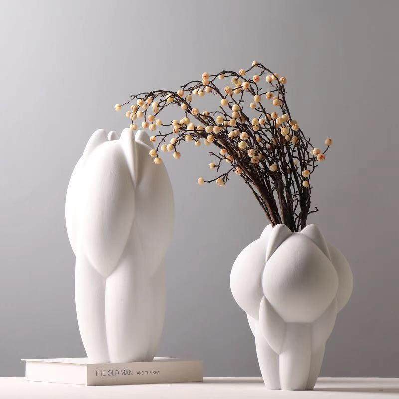 极简装饰品磨砂质感陶瓷花瓶样板房摆件客厅插花花器北欧异形饰品,纺织面料/辅料/配套,纺织机械配件,淘宝优惠券,粉丝福利购,淘宝优惠卷